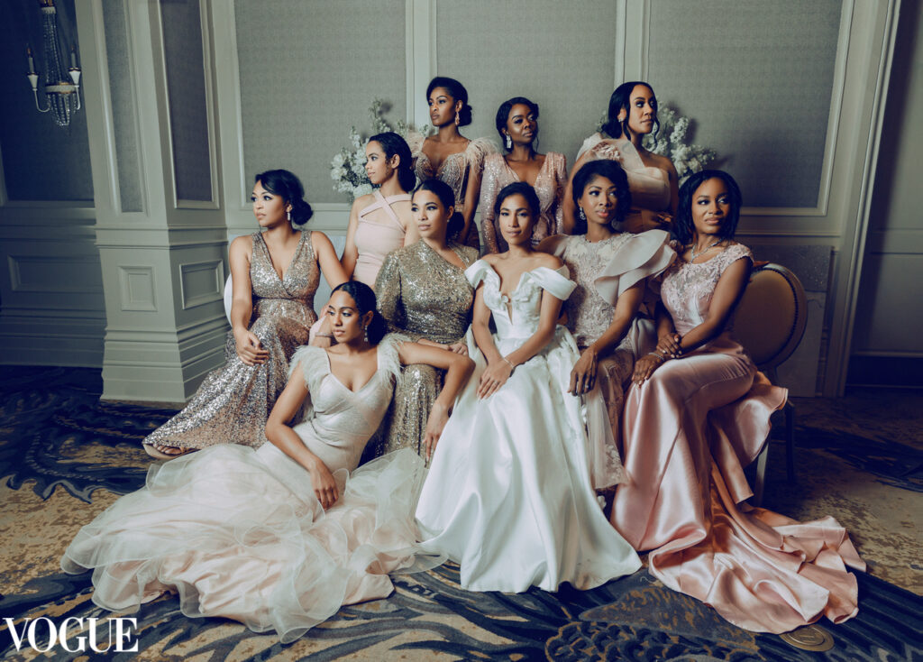Joanna Booth Weddings Captures bridal party in Houston Texas in a vogue posing style